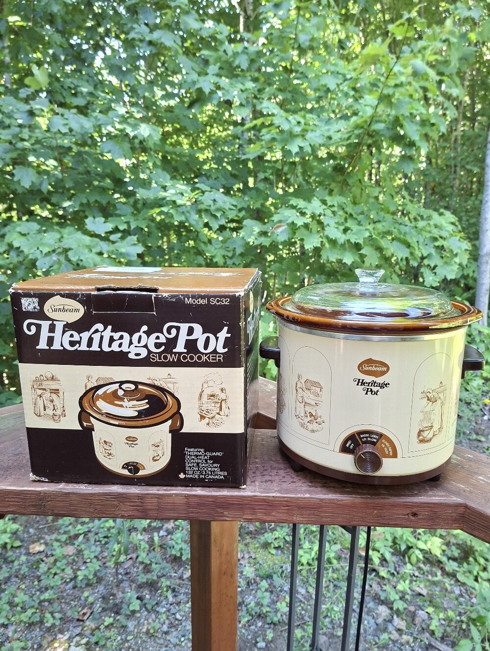 Vintage Sunbeam Electric Slow Cooker 3.75L Heritage Pot Crock Pot Original Box